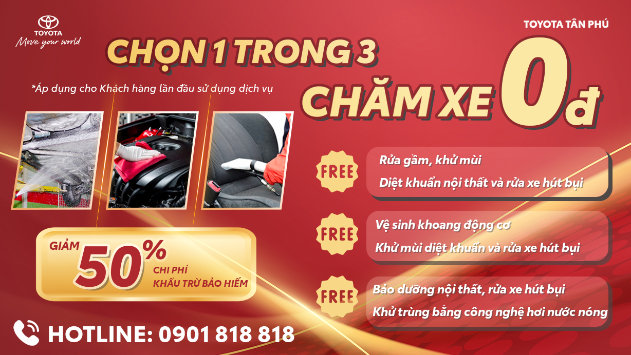Chăm Sóc Xe Chính Hãng, Tại Đây Có Nhiều Khuyến Mãi Dịch Vụ Nhất !!!