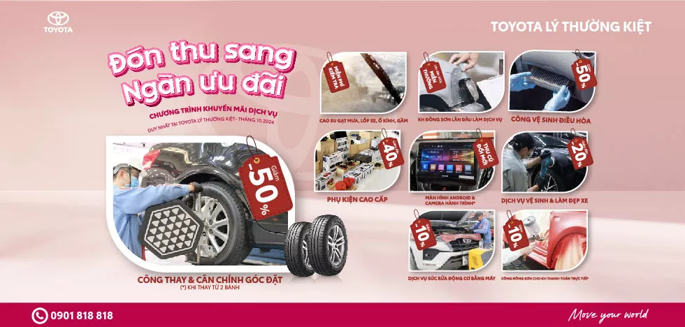 Read More About The Article Đón Thu Sang – Ngàn Ưu Đãi Chăm Sóc Xe Tại Toyota Lý Thường Kiệt