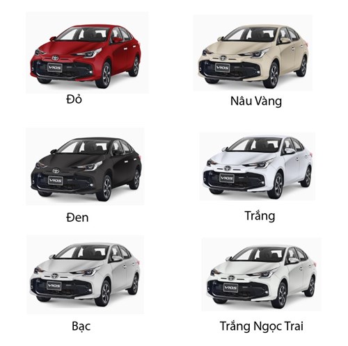 Bang Mau Xe Toyota Vios
