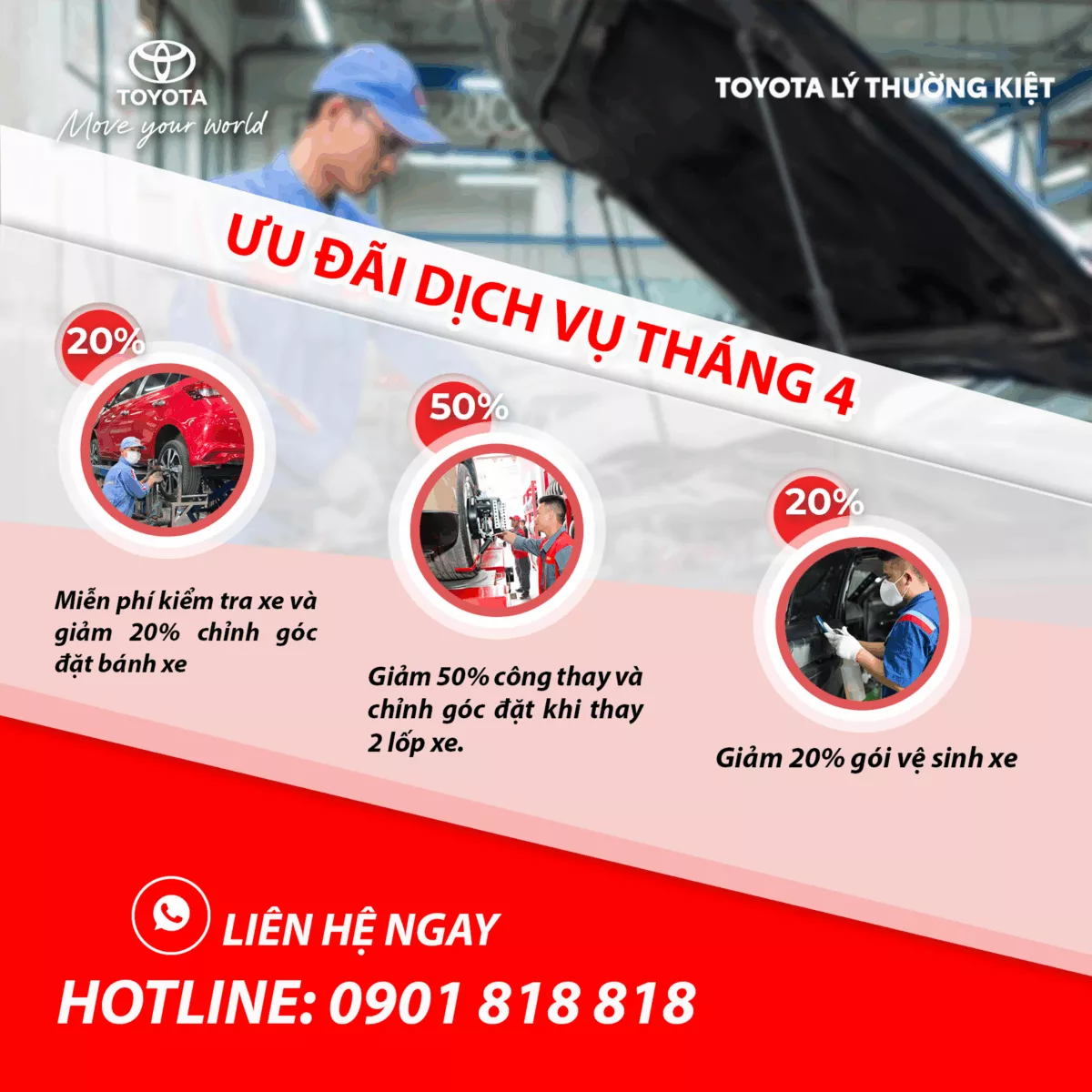 You Are Currently Viewing Khuyến Mãi Sửa Chữa, Bảo Dưỡng Mùa Đại Lễ 30/4 & 1/5