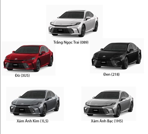 Mau Sac Toyota Camry 2025