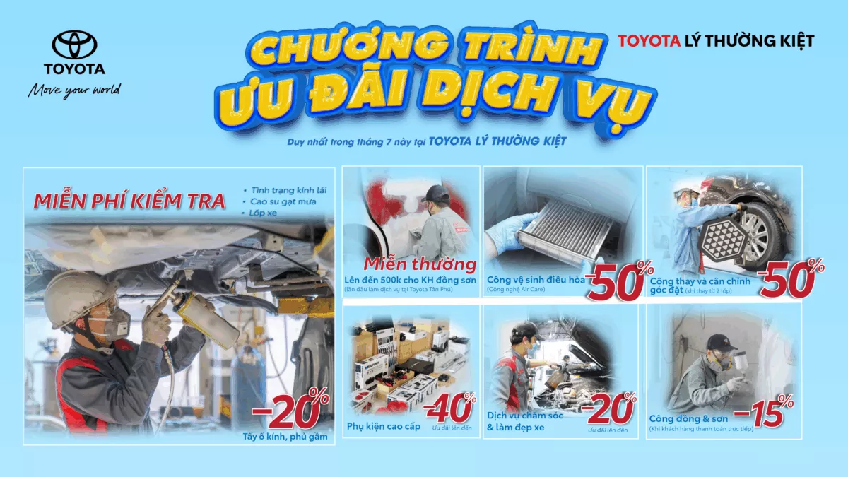 You Are Currently Viewing Ưu Đãi Bảo Dưỡng – An Tâm Vận Hành Cùng Toyota Lý Thường Kiệt