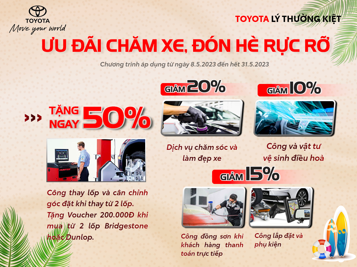 You Are Currently Viewing Ưu Đãi Tháng 5 – Chăm Xe Cực Dễ