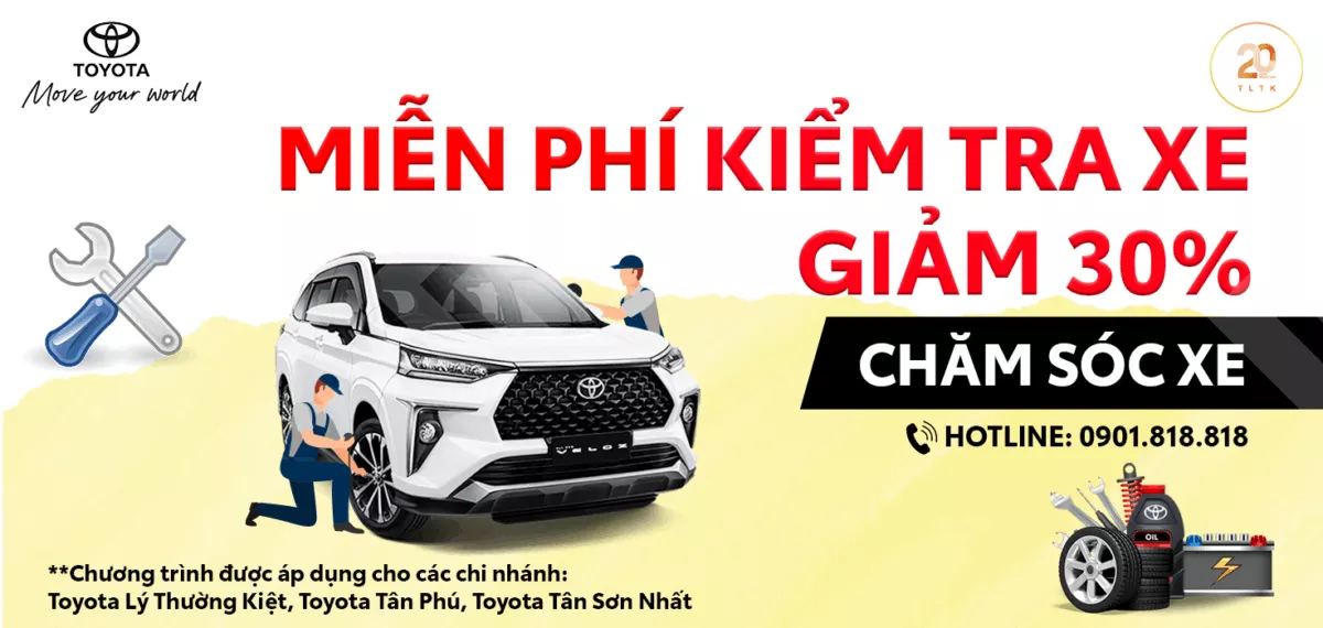 Tưng Bừng Ưu Đãi Kiểm Tra Xe Miễn Phí, Giảm Ngay 30% Chăm Sóc Xe