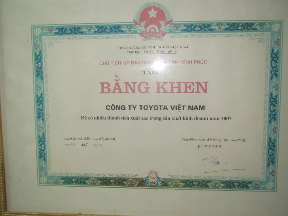 Thành Tựu Toyota 2007